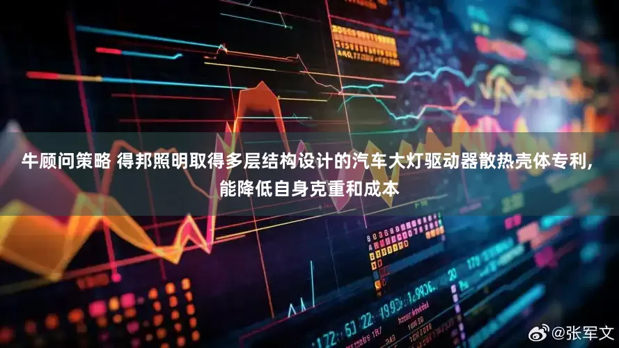 牛顾问策略 得邦照明取得多层结构设计的汽车大灯驱动器散热壳体专利, 能降低自身克重和成本